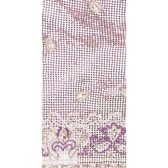 Retrofete Malta Chainmail Crystal Embellished Purple Mini Skirt Sz XS - Picture 4 of 12